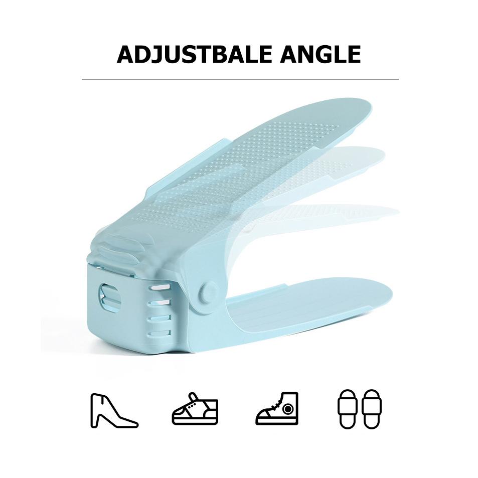 Nastavitelný úložný prostor Dvouvrstvý zesílený botník Vrstvená podpěra bot Stojan na boty na domácí ubytovně Úložný regál do botníku