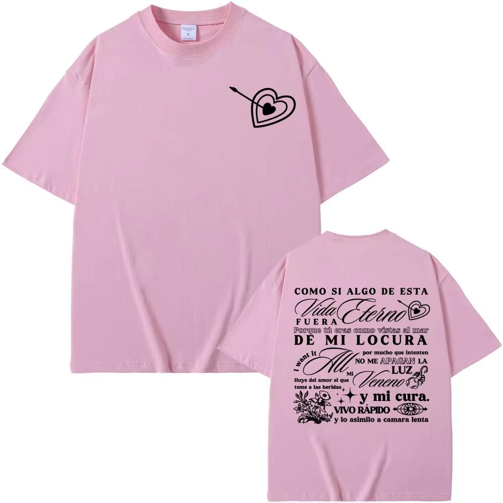 Rapper Delaossa Album Letters Print Tshirts Men Women Casual Pop music T Shirt Hot Sale Hip Hop High Quality Tshirt Streetwear