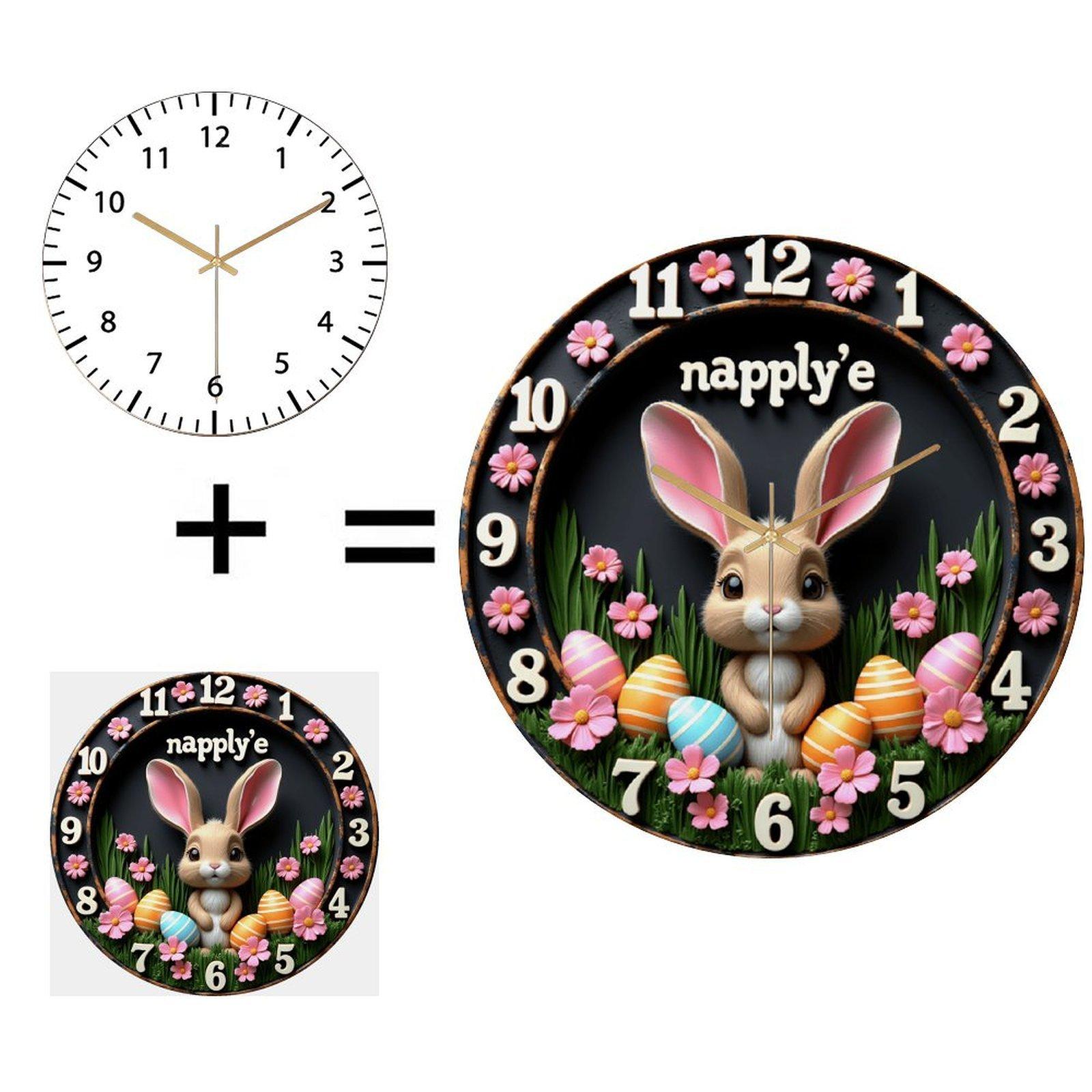 Professional Office 30x30cm Round Glass Wall Clock with Clean, Legible Design (White,12 in(30.48cm))