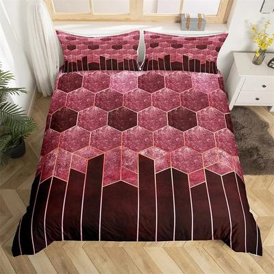 Geometric Bedding Set Marble Print King Duvet Cover Microfiber Modern Design Comforter Cover Single Queen For Kids Teen Adults