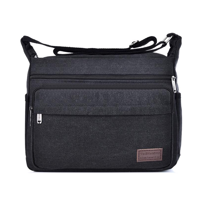 Men's Multifunctional Canvas Crossbody Bag: Versatile Travel & Tool Carrier