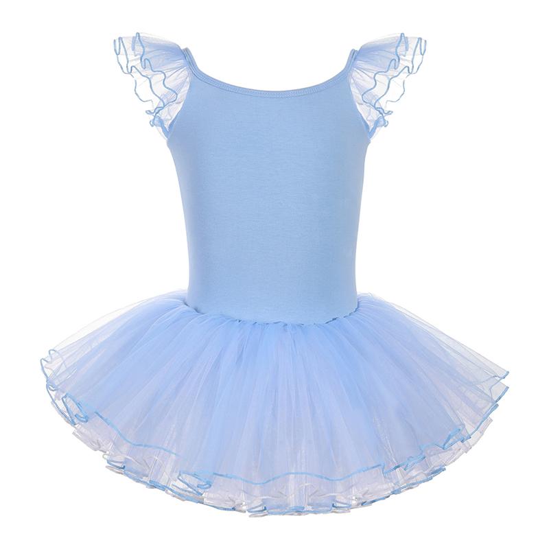 Girls Kids Ballet Tutu Skirts Dance Leotards Open Back Ballet Class Stage Performance Costumes