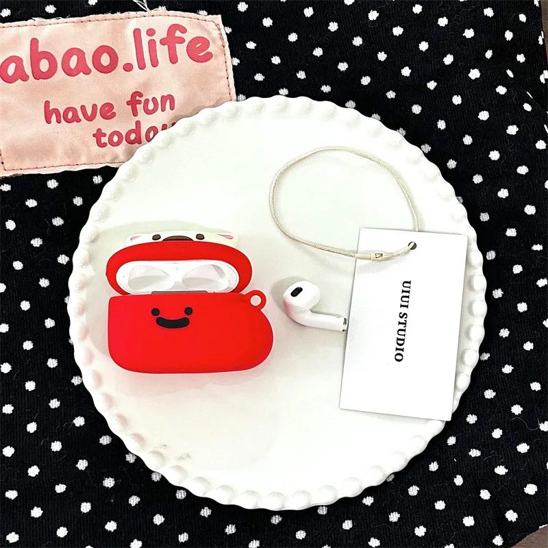 For Airpods Case,Red Sock Dog Case For Airpods Pro Case,Soft Silicone Earphone Cover For Airpods Pro 2 Case For Girls/Women