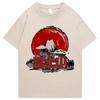 2026 Japanese Street T-shirt Men's Hip-hop Funny Tokyo Fuji Mountain T-shirt Summer Short Sleeve T-shirt Harajuku Cotton T-shirt