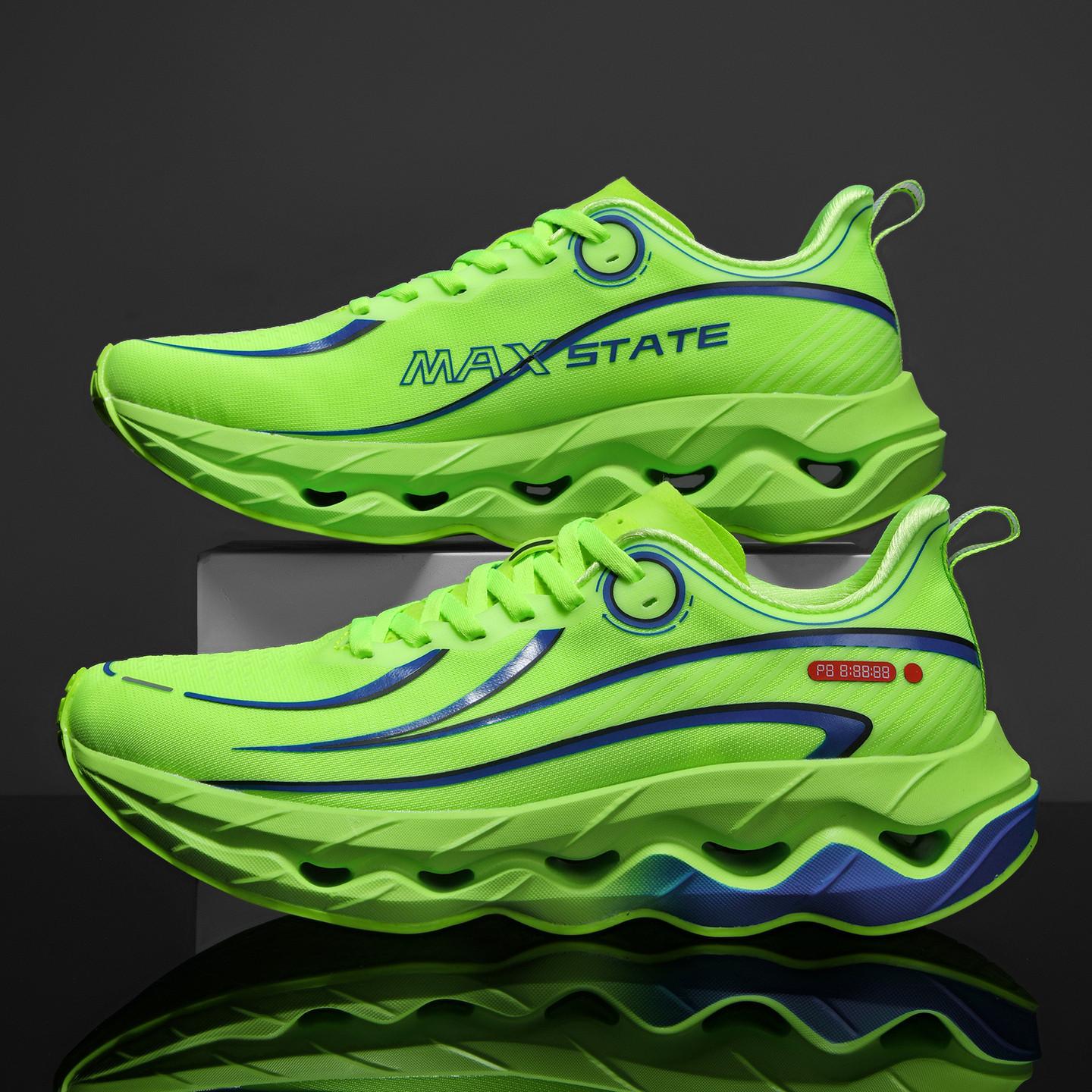 

Carbon board running shoes anti-twist non-slip lightweight sports shoes middle school students physical education class running shoes youth trend spor 44 флуоресцентный зеленый