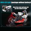 Technical Expert Racing Car Motorcycle Building Blocks Motorbike with Light Bricks Toys for Kids Gifts