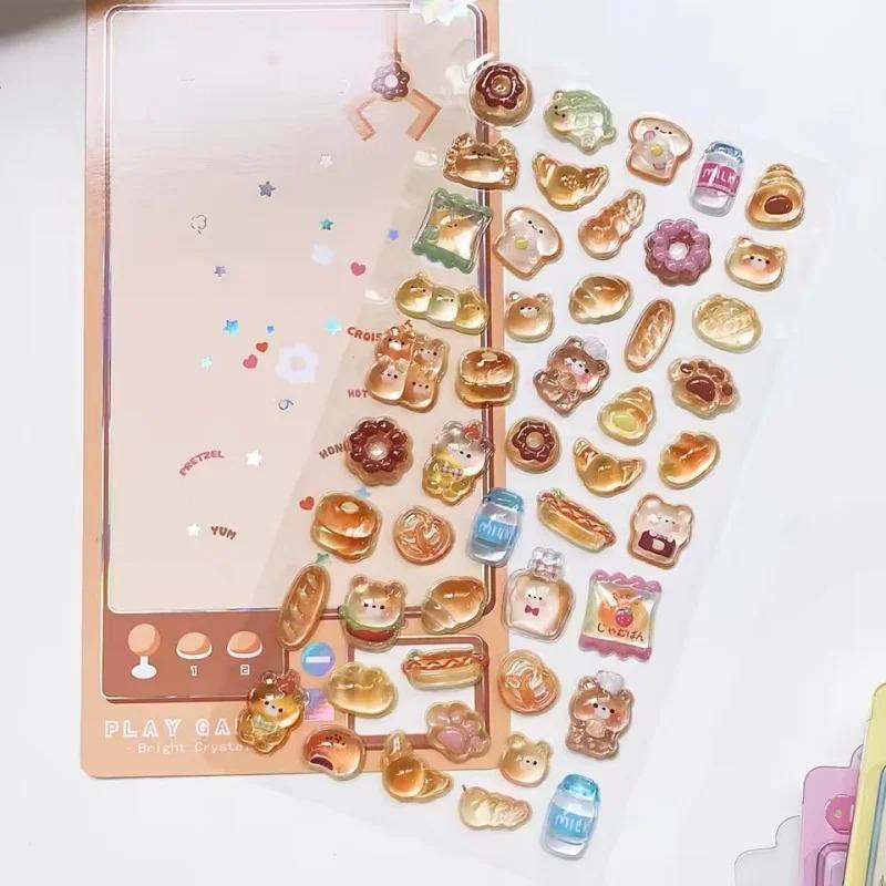 1/6Pcs3Drelief Jelly Stickers Cartoon Animal Stickercandy Ghost Rabbit Aesthetic Stickers Diy Phone Case Diary Stationery Sticke