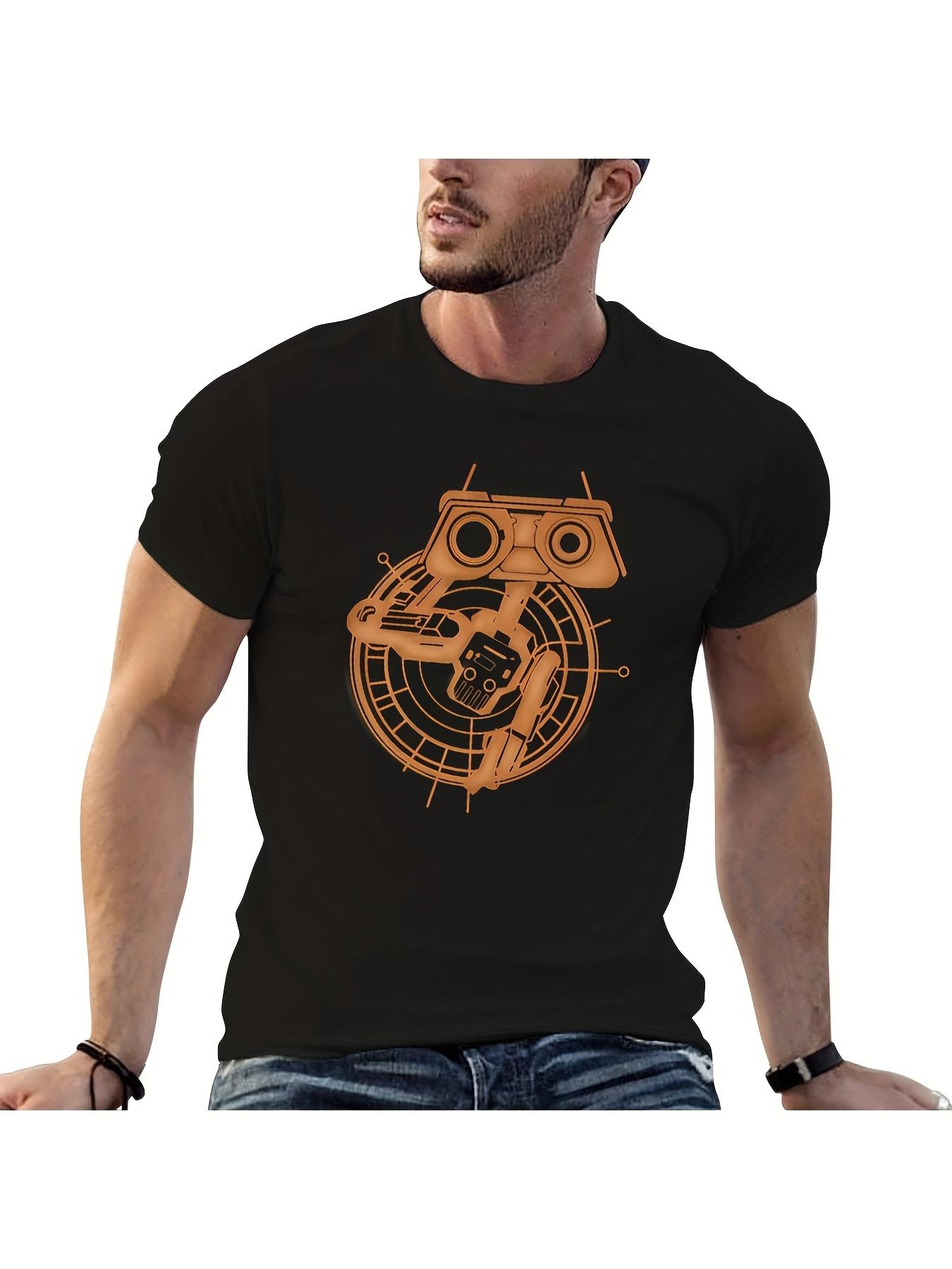 BD1 pattern Tshirt for men pure cotton wrapped cotton Tshirt street fashion  urban style fashionable design breathable shirt S