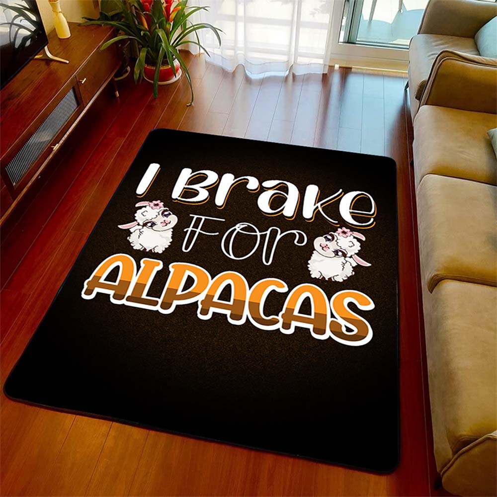 Alpaka 3D-Druck Teppich Tier Dekoration Teppich Matte lustige Geburtstag für Freund Wohnzimmer Schlafzimmer Kinderzimmer Teppiche Matte Home Decor