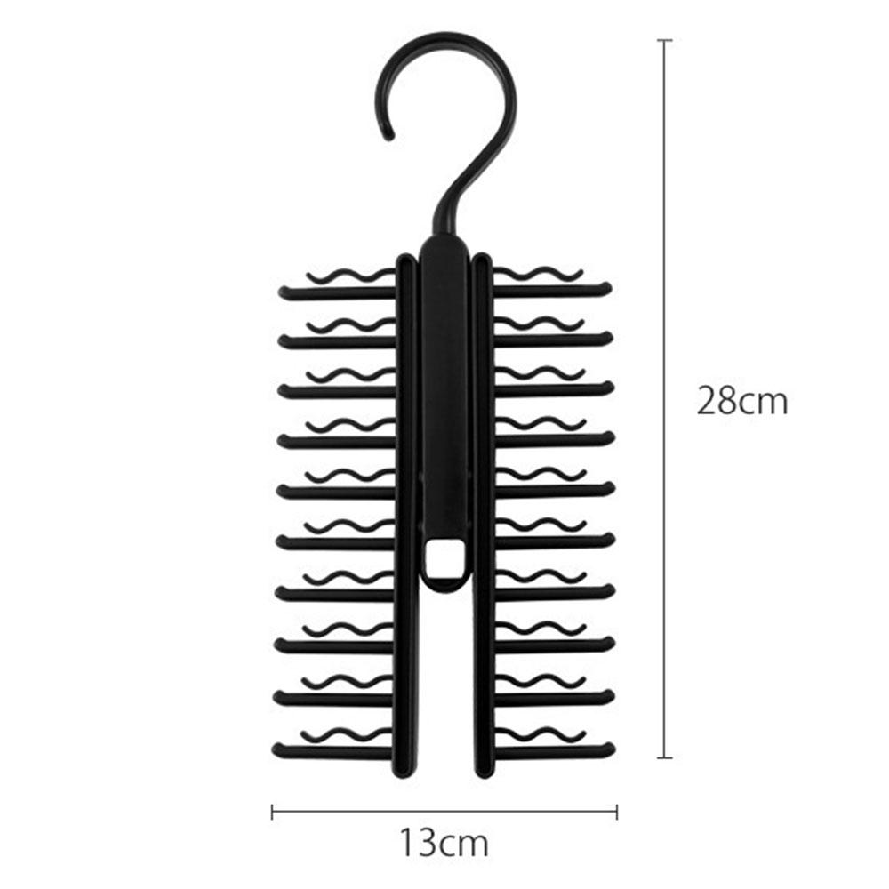 20 Holes Tie Belt Storage Rack Strong Bearing Capacity Hanging Storage Hook For Home