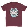 Hachiware In Blue Pajamas Chiikawas T Shirt Unisex 100 Cotton Tshirt Round Collar Tee Shirt Short Sleeve Clothing Printed