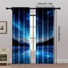 2pc   Scene Curtains Polar Night Aurora Print Durable 100% Polyester Fabric  Without Electricity Party Decorations Suitable for