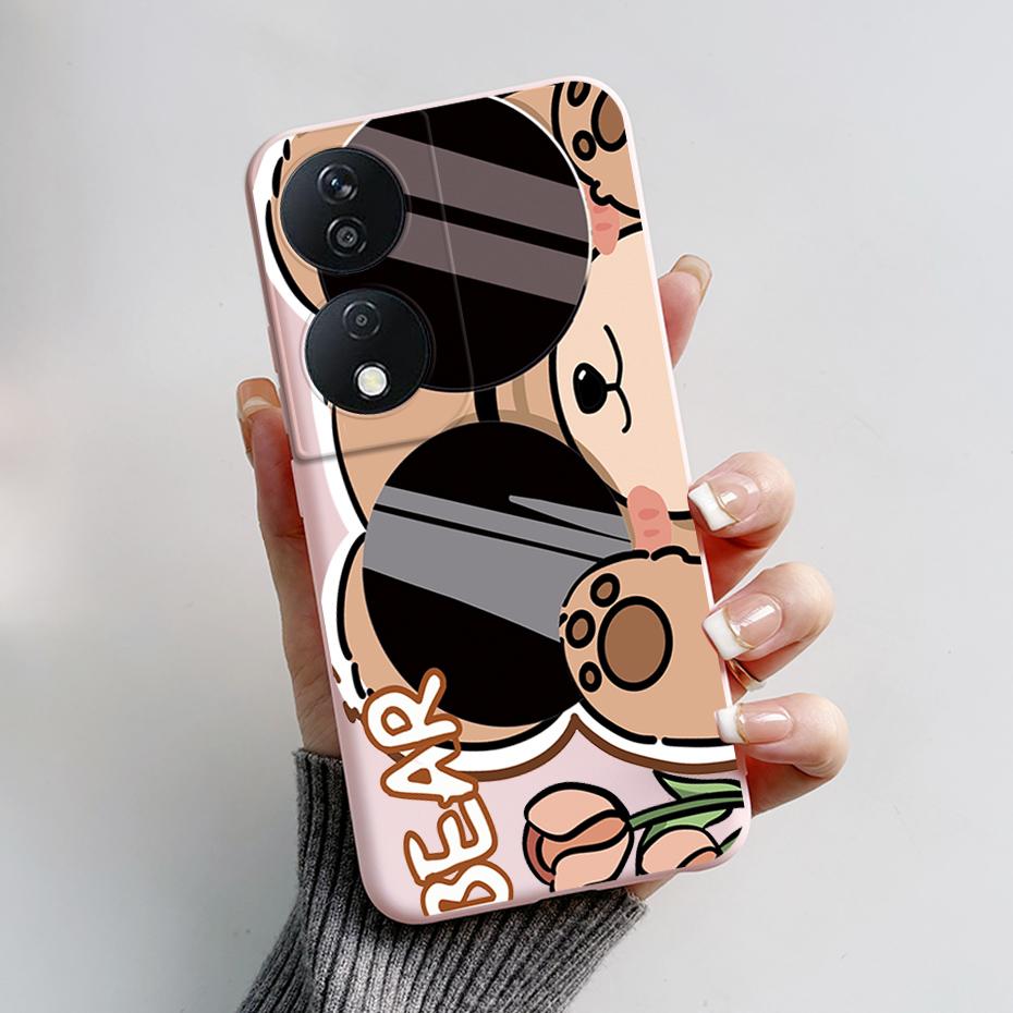 For Honor 90 Smart Case Cute Rabbit Panda Soft Silicone Back Cover For Honor 90 Smart 90Smart CLK-NX1 CLK-NX3 Phone Case Coque