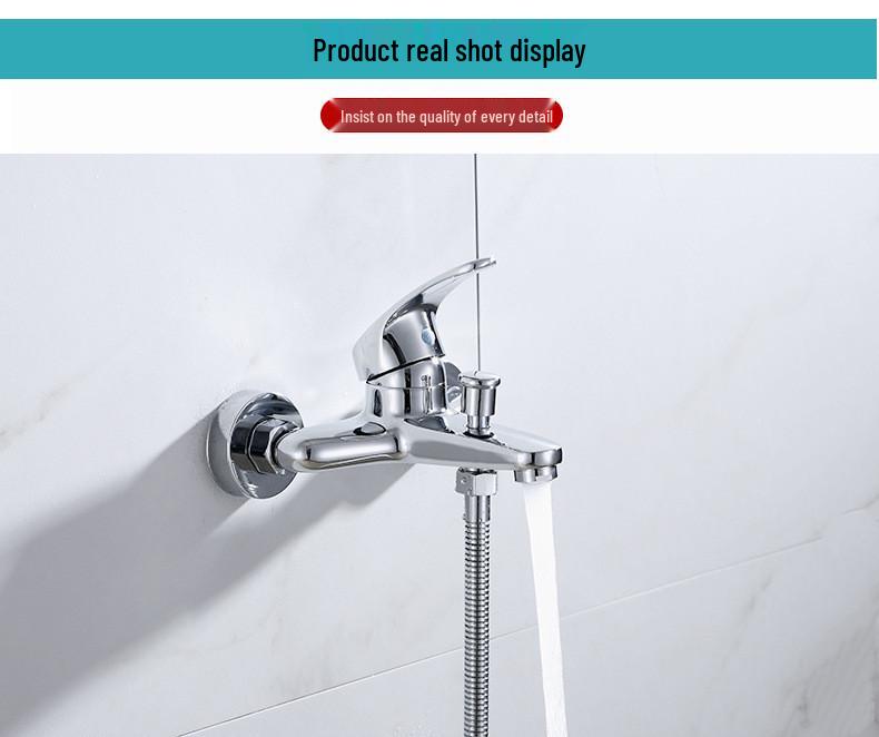 Hot and Cold Three-Piece Concealed Bathtub Shower Mixer Faucet