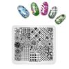 kads Flower 003 Various Flowers Stripe Nail Stamp Plate DIY Template Decoration for Nails Accessories Manicure Plates