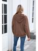 Solid Casual Loose Hoodies For Woman 2025 Autumn Designer Women's Oversized Long Sleeve Pullover Sweatshirts Vintage Female Tops