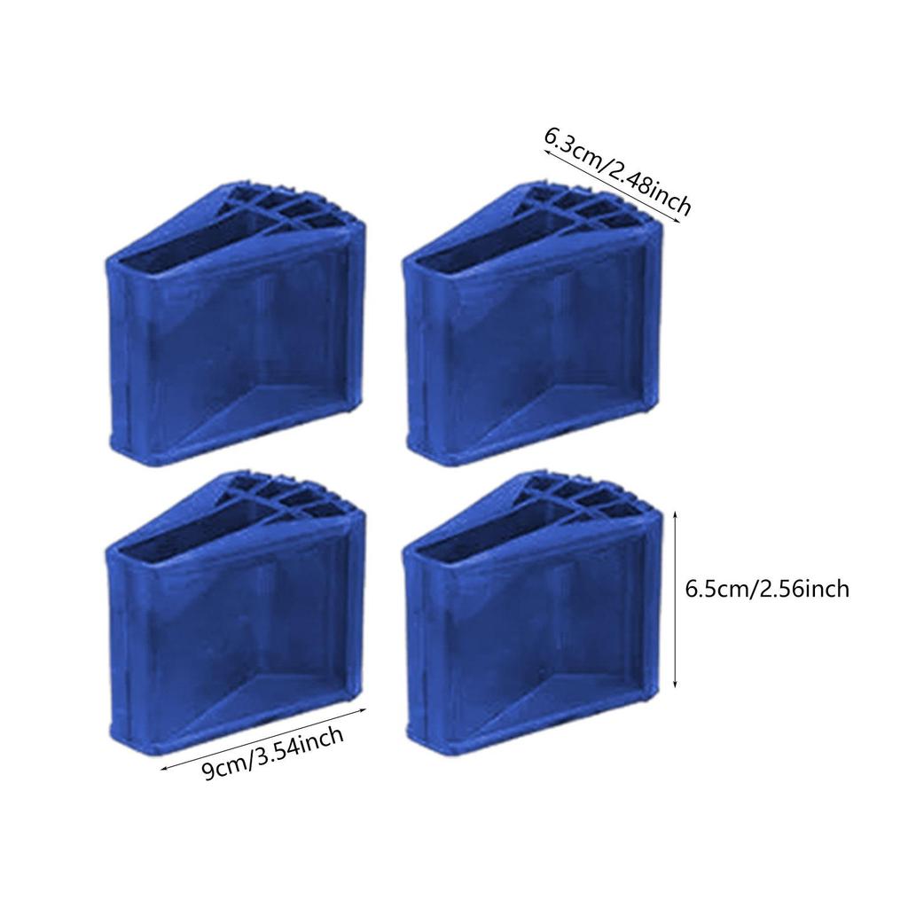 4-Pack Ladder Non Slip Feet Attic Ladder Leg Protector Trapezoid Pads Furniture Foot Rubber Pads for Accessories Replacement Kit