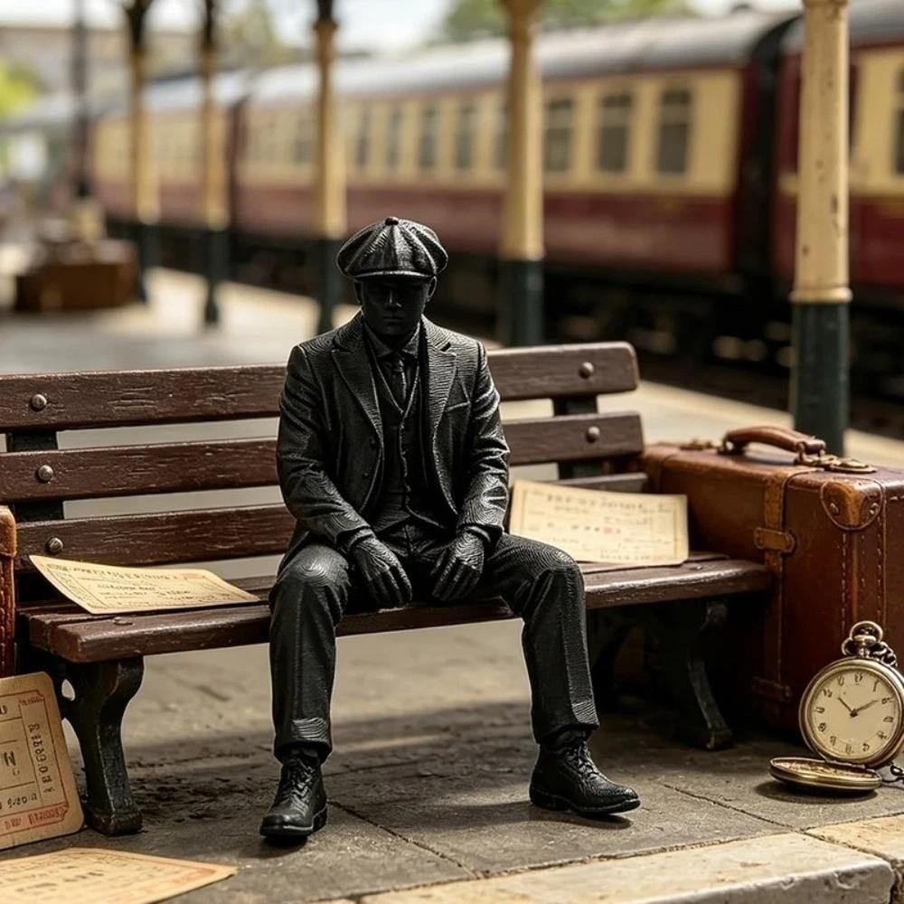 3D Printed Magician Statue Home Decoration Sitting Man Figurine  Bookshelf Decor