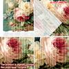 2pcs Pink White Floral Curtains   Large Blossoms with Green Leaves Blue Flowers Light Background for Living Room Bedroom