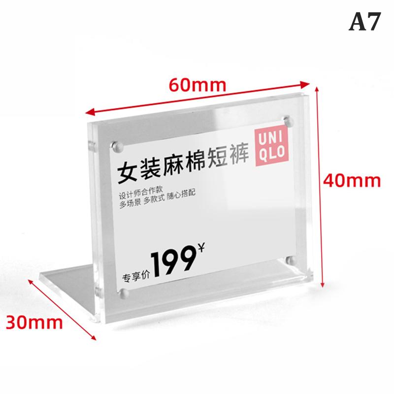 Acrylic Desktop Display Frame Table Card Sign Collection Photo Protection Holder Magnetic Album Postcard Souvenir Display Stand