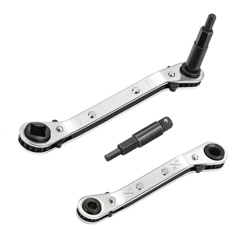 2x Service Wrench Set 3/16 to 5/16 Allen Wrench Tools Hex for Key Adapter for Fixing Air Conditioning Refrigeration Devi