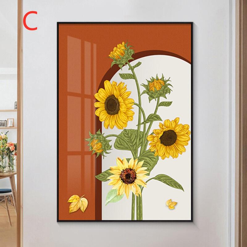 Canvas Prints Wall Art Blooming Yellow Chrysanthemum Butterfly Painting Printed On Canvas Wall Decor Posters Wall Decorations Gift