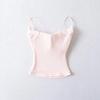 2025 New Women's Spicy Style Elastic Band Camisole with Chest Pads - Sexy, Tight, and Backless
