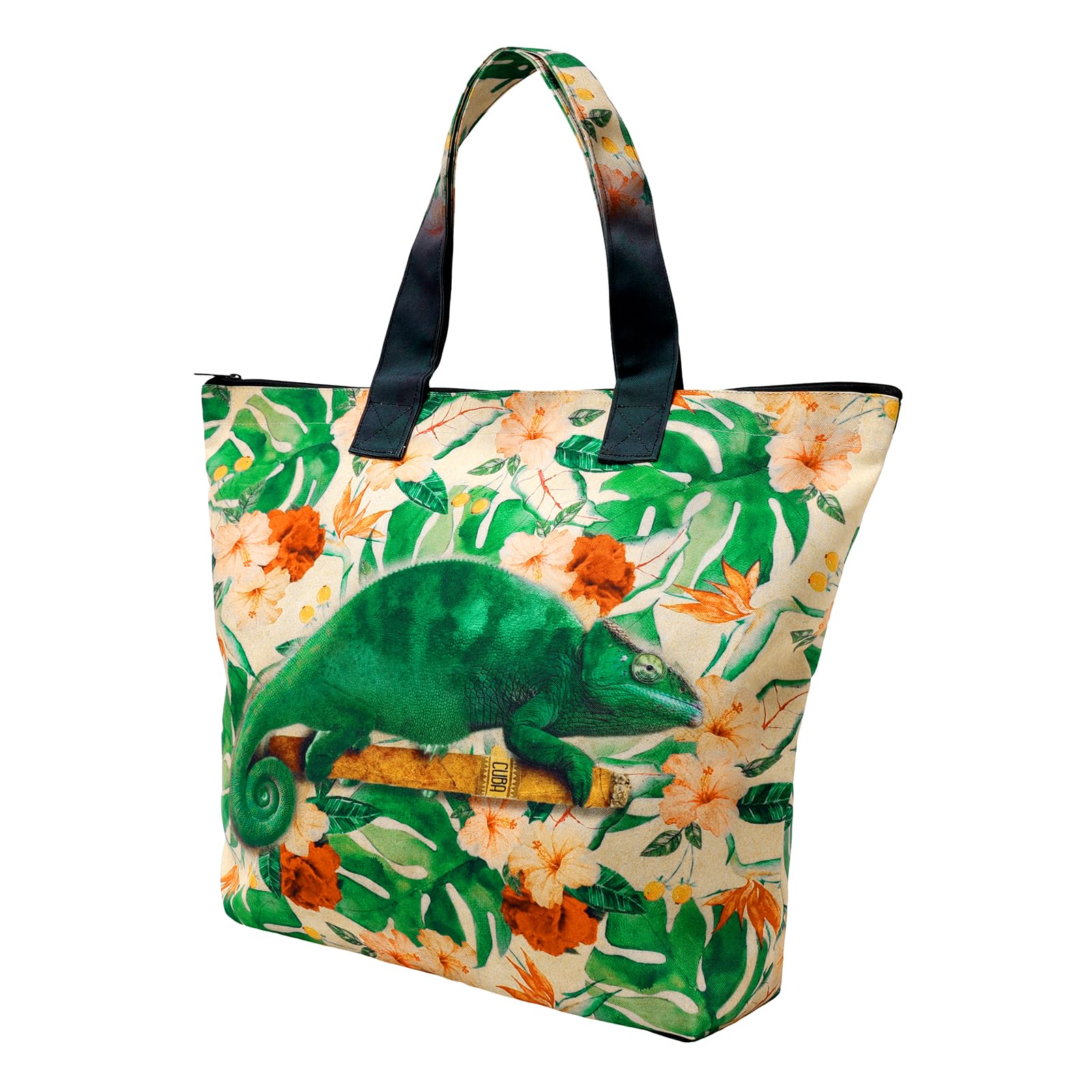 

Большая сумка-тоут хамелеон, большая и легкая сумка через плечо [Lucie dancette], вместимость, сумка/молния сверху, узор, Япония, сумка,