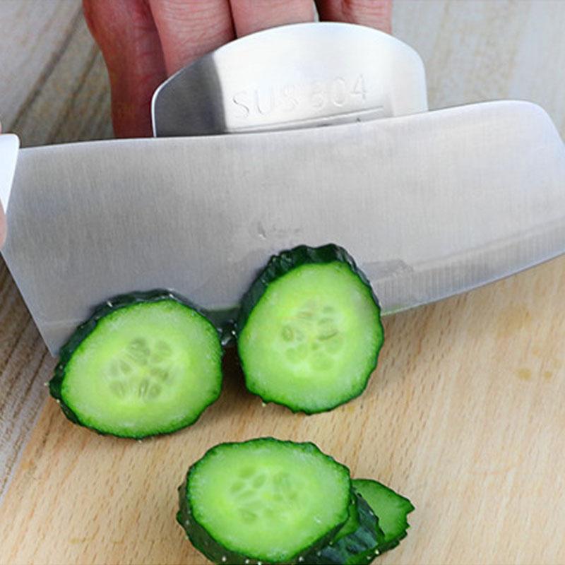 1pcs Convenient Style Kitchen Tool Finger Guard Stainless Steel Finger Protector Avoid Hurting When Slicing and Dicing