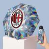AC Milan Pattern Printed Mini 5 Folds 8 Ribs Compact Umbrella Windproof Waterproof Lightweight Portable Folding
