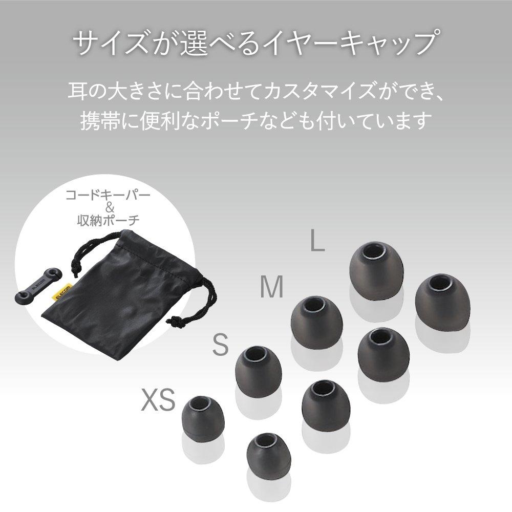 ELECOM Earphones Headphones with Microphone and Remote Control Canal CS200 Silver EHP-CS200MSV