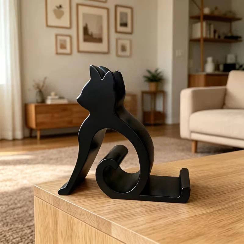 Cute 3D Printed Cat Dog Pattern Phone Stand Lightweight Portable Holder Universal for All Smartphones Tablets Outdoor Use
