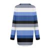 Women's  And Winter Long Sleeved V-neck Printing Casual Long Loose T-shirt Top