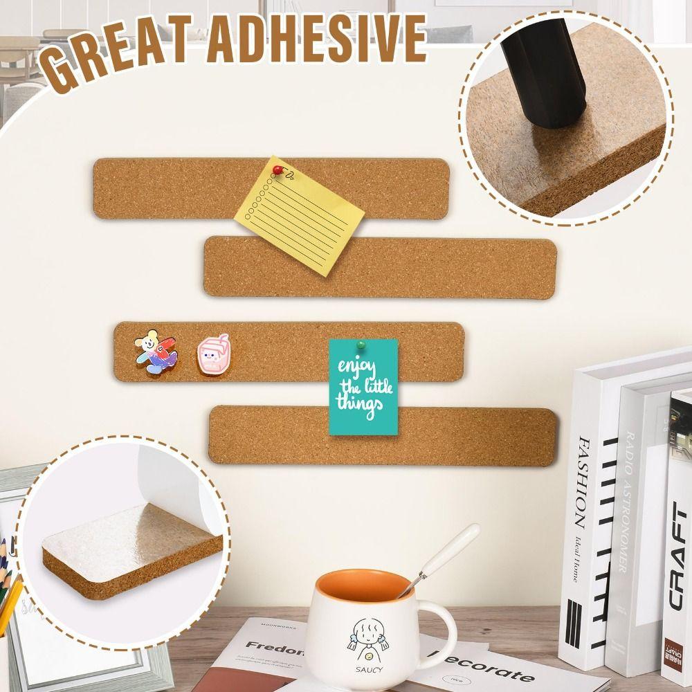 Cork Material Pushpin Cork Board Self Adhesive Wall Message Board  Photos Wall Decor