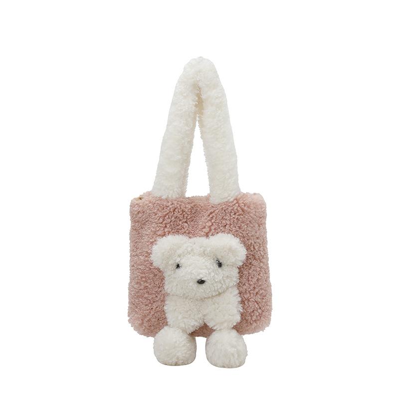 Large-capacity Bucket Bag, Cute Cartoon Bear Armpit Bag, Commuting Single-shoulder Bag
