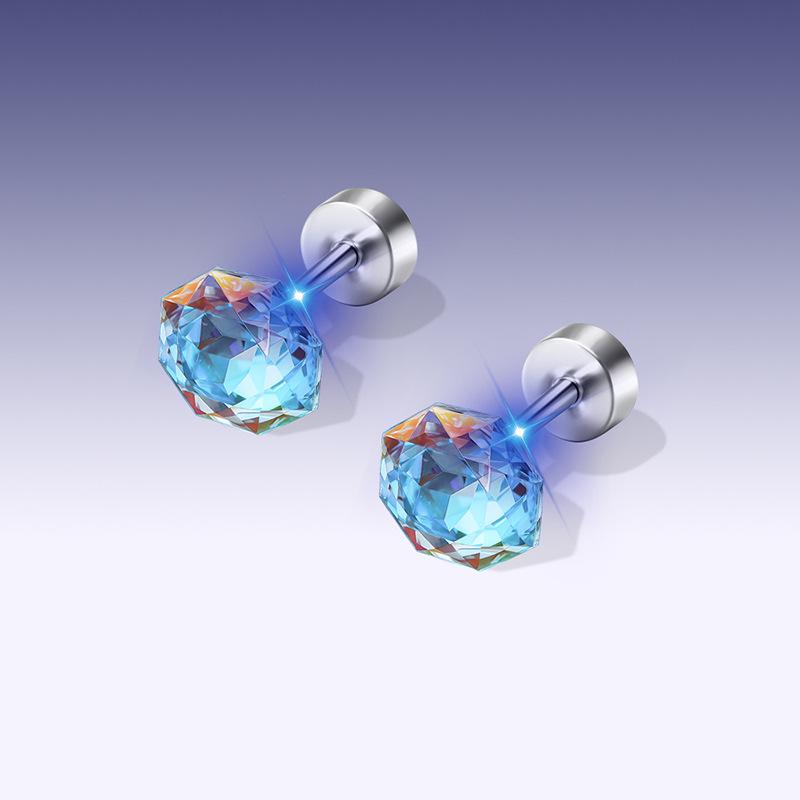 [C]Titanium Floral Zirconia Cartilage Ear Studs Hypoallergenic Perfect for Sensitive Ears