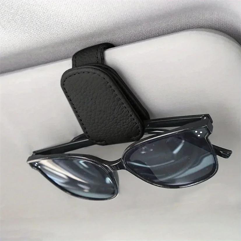 Car Clip Glasses Stand 1pc Multifunctional Car Sunglasses Holder Sun Visor Clip Stylish Driving Organizer Car interior supplies