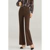 Mengshuya Women's Four-Way Stretch Slim Fit Flared Suit Pants