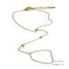 Yhpup Trendy Stainless Steel Zircon Beads Back of Hand Chain Finger Bracelet Fashion Chic Sexy Jewelry Waterproof Wholesale Gift