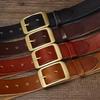 3.8CM Italian Vintage Top Grain Cowhide Pin Buckle Belt - Men's Genuine Leather Casual Waist Accessory