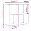 VidaXL Record Cabinet Smoked Oak 84.5x38x89 Cm Engineered Wood 831769