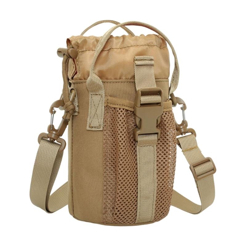 Odolné nosiče na láhev na vodu z oxfordské tkaniny s rozšiřitelným horním otvorem a užitkovou kapsou pro příslušenství k turistickým batohům