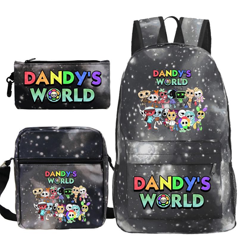 Dandy's World Game Merchandise Printed Primary and Secondary School Schoolbag Three-piece Popular Children's Backpack