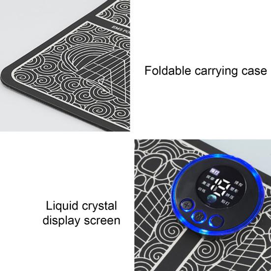 Foot Massage Pad with Remote Control Multiple Modes Foot Massager for Leg Muscle Relief Portable USB Rechargeable Smart Foot