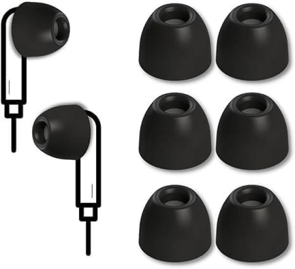 

Comply Asian Size 3 Pairs with Tech Defender Guards TRZ-500 (New Fit) Earbuds, Small, [Noise Reduction/Comfortable Fit/Prevents Slip-Outs]