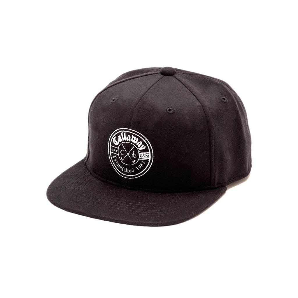 [Callaway] Women's Flat Cap (Logo Print Pattern, Size Adjustable)  Golf Hat  C23291208 1010Black FR