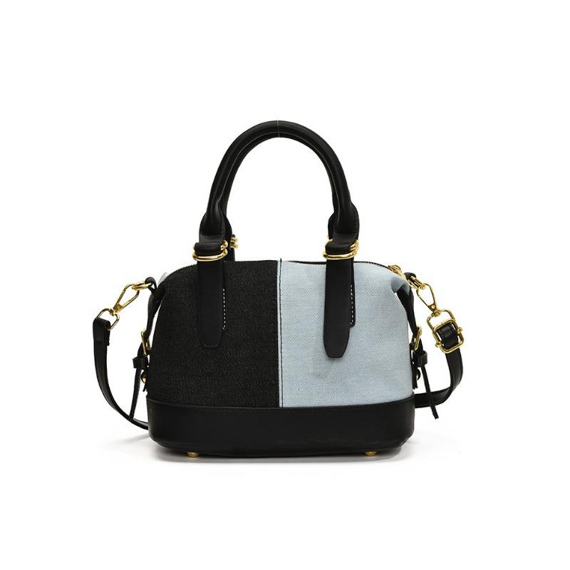 Denim Bag Women's New Popular Casual Versatile Hand Bag Contrasting Color Fashion Shoulder Messenger Bag
