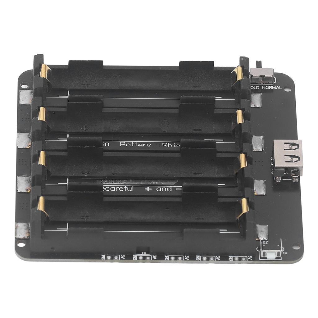 4 Slot Lithium Battery Holder Shield Case Battery Development Board with Overcharge Protection DC 5V