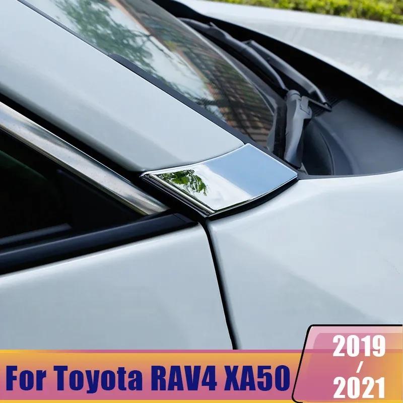 Car Outside Decoration A Pillar A Column Cover  Trim Frame Sticker Exterior Accessories For Toyota RAV4 XA50 -  2024