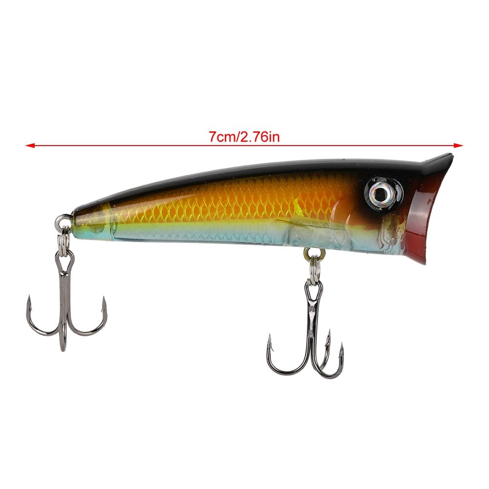 Artificial 7cm Plastic Fishing Hard Bait Floating Popper Fish Like Fishing Lures Accessory
